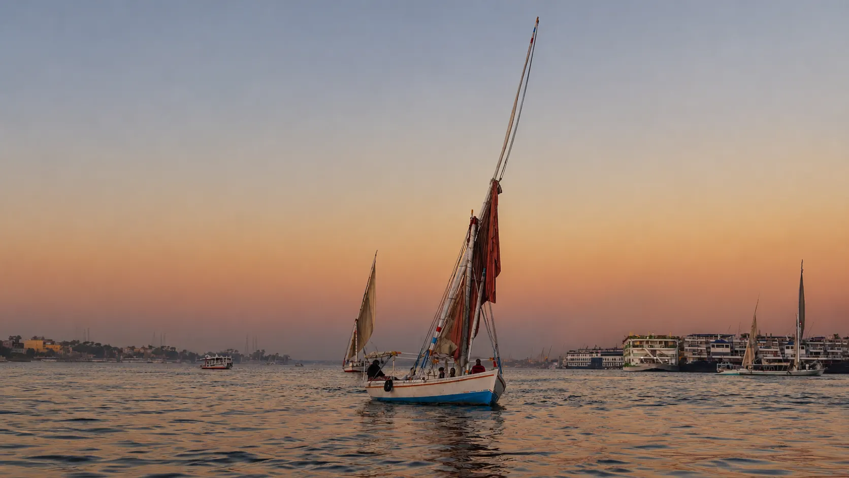 Felucca boat on the Nile in Egypt
