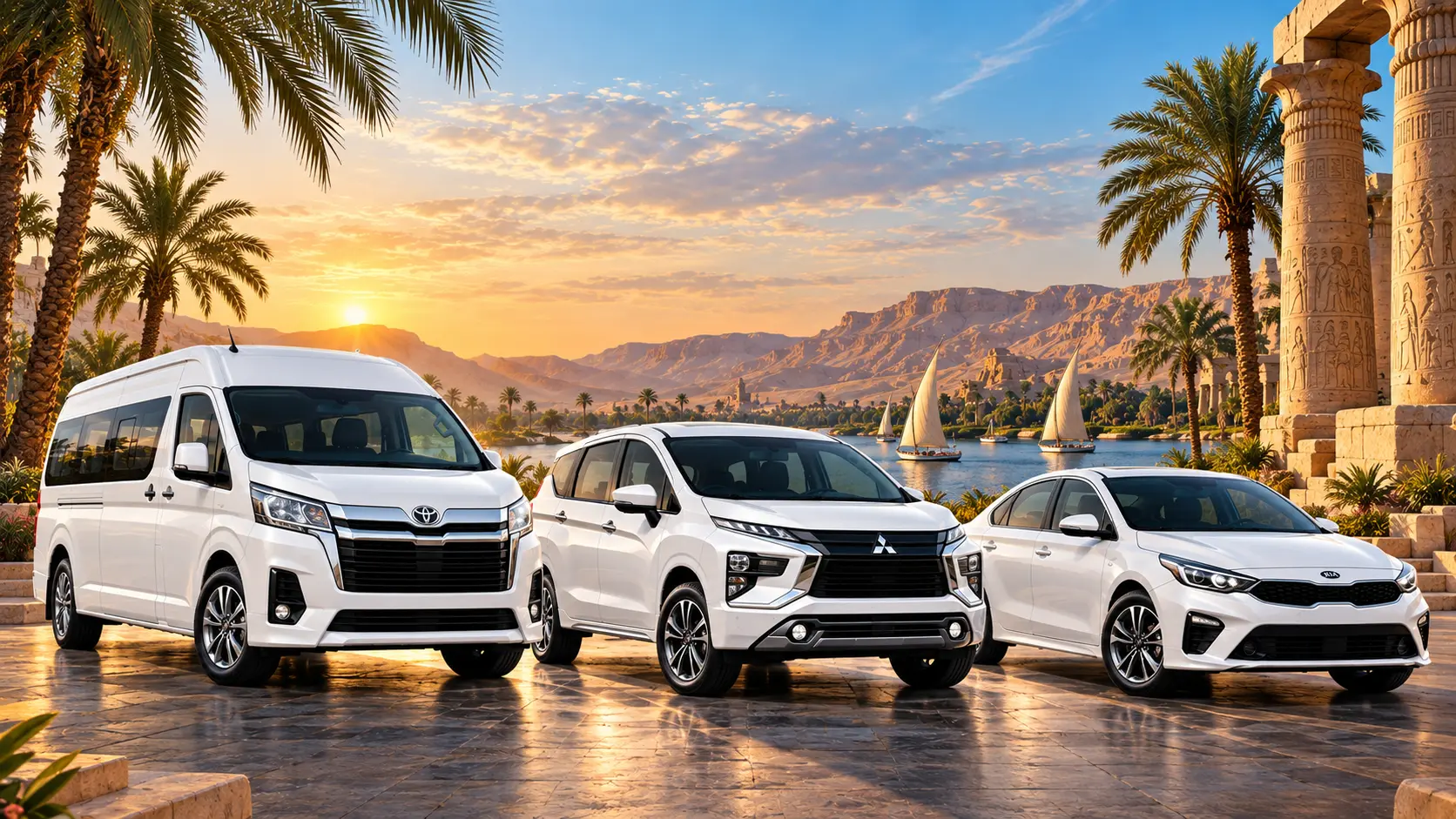 Ovia Tours vehicles in Egypt