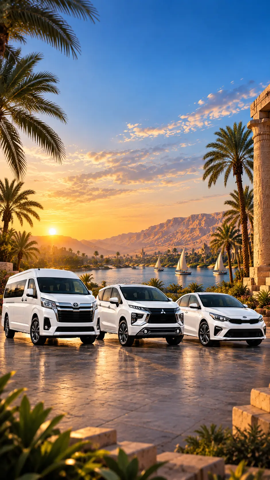 Ovia Tours vehicles in Egypt